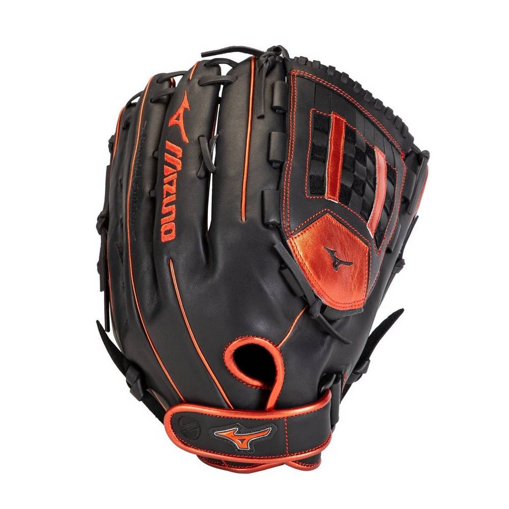 Damske Rukavice Mizuno MVP Prime SE Slowpitch 14" Softball Čierne/Červené Vypredaj QIAZ47539